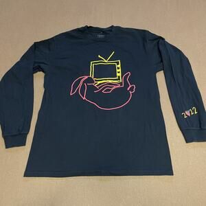 Harry Styles Shirt Mens Medium Black 2022 Bunny TV Long Sleeve Crewneck Tour